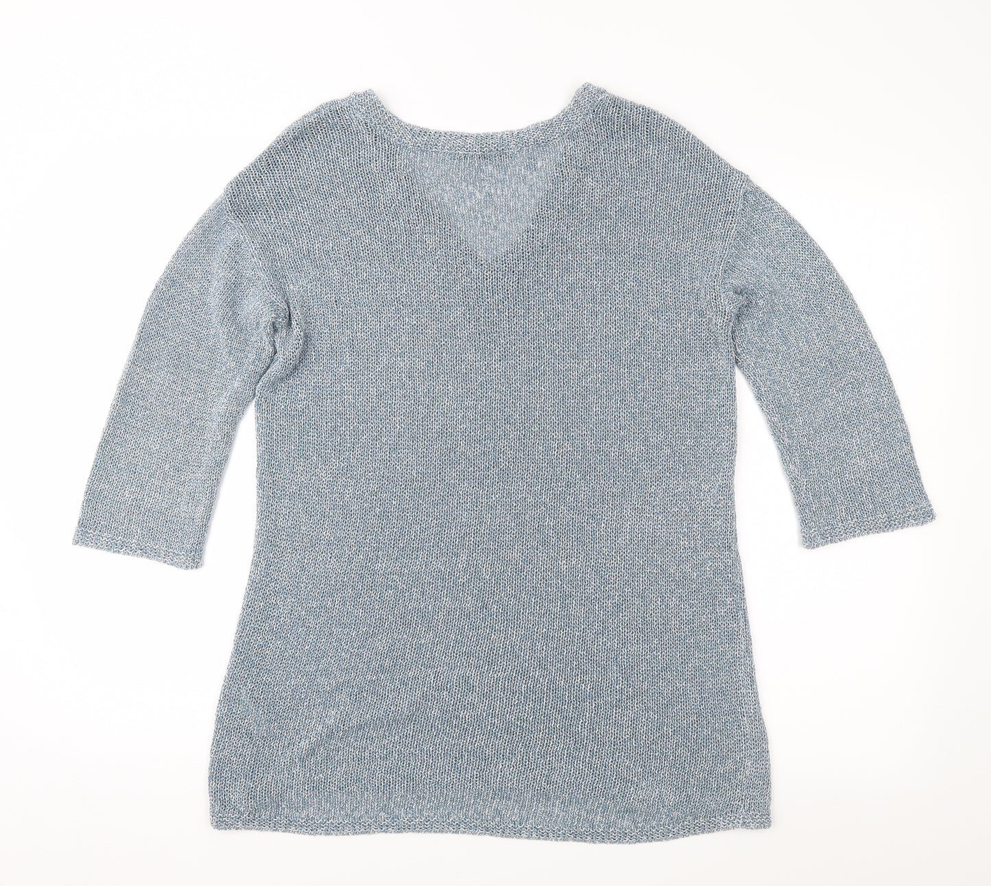 George Womens Blue  Knit Pullover Jumper Size 8