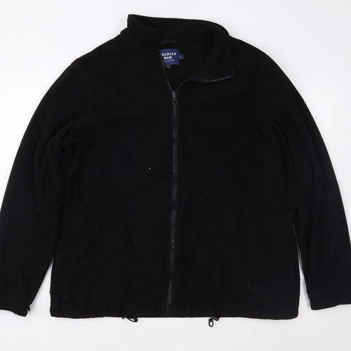 Premium Mens Black  Fleece Jacket  Size L
