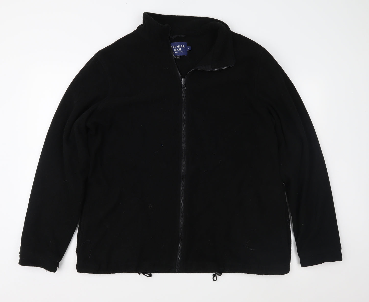 Premium Mens Black  Fleece Jacket  Size L