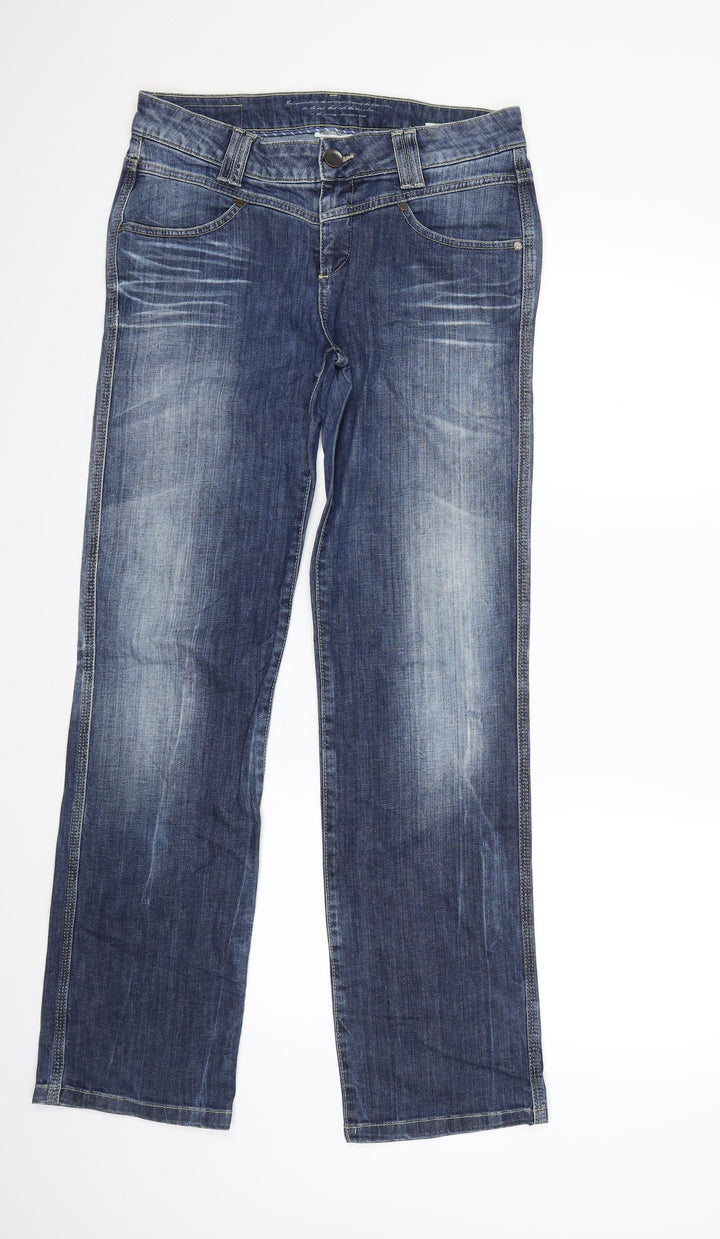 Street One Womens Blue  Denim Straight Jeans Size 32 in L31 in