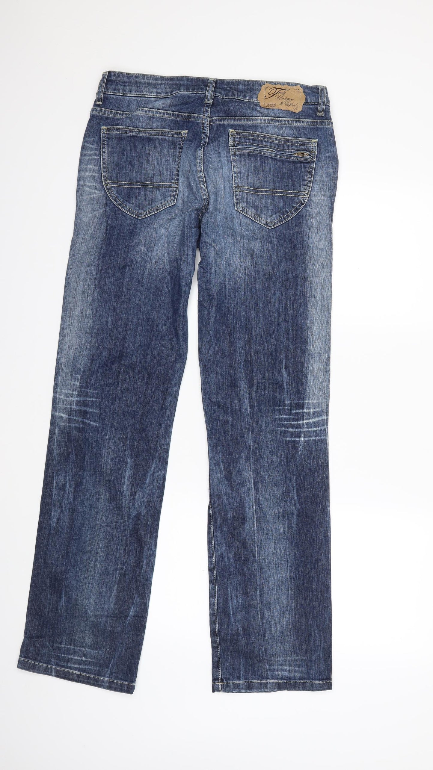 Street One Womens Blue  Denim Straight Jeans Size 32 in L31 in