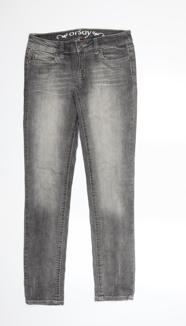 ORSAY Womens Grey Denim Skinny Jeans Size 32 in L32 in