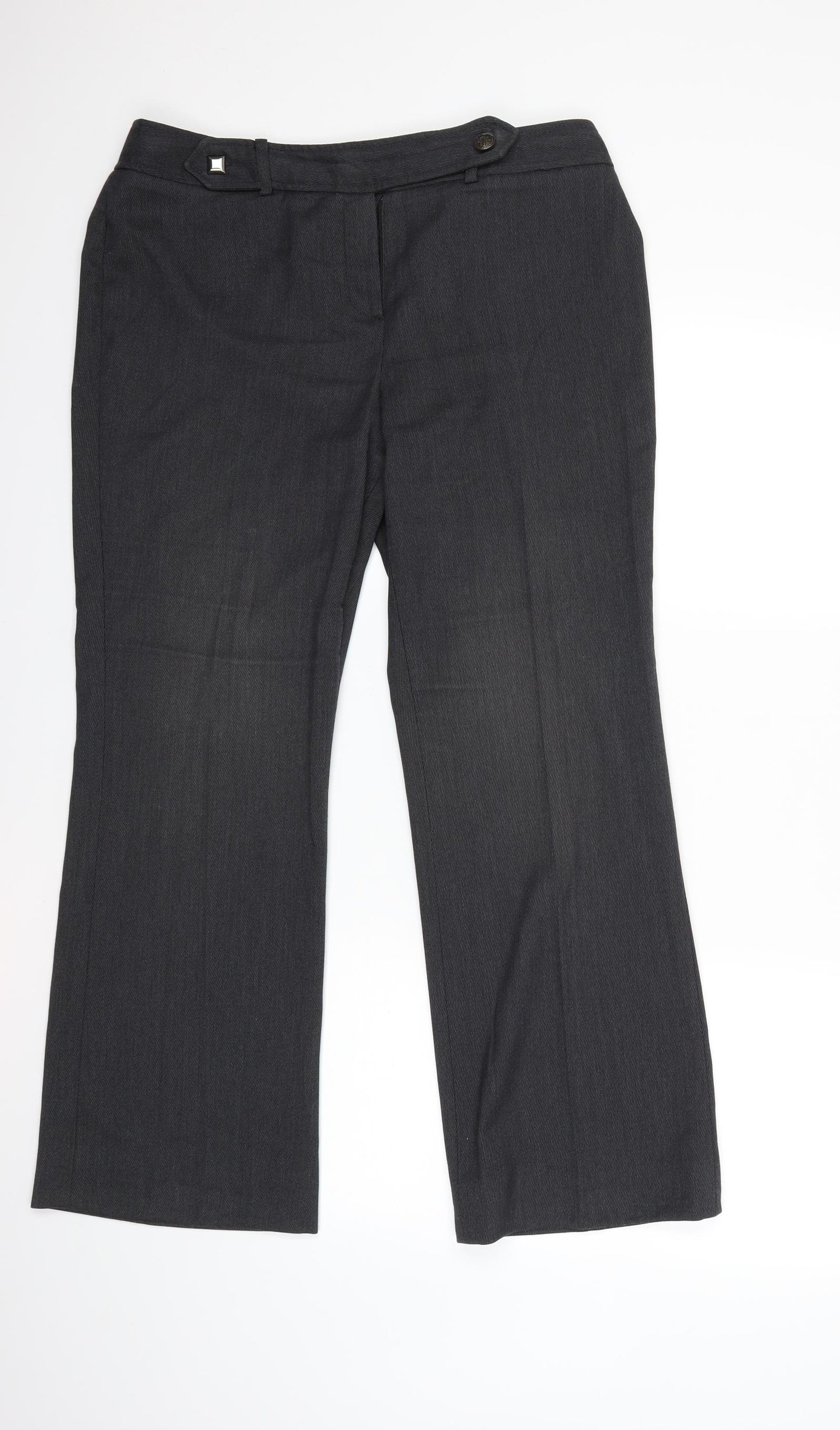 Principles Womens Grey  Denim Trousers  Size 14 L28 in