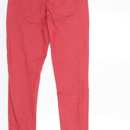 Marks and Spencer Womens Red  Denim Skinny Jeans Size 12 L28 in