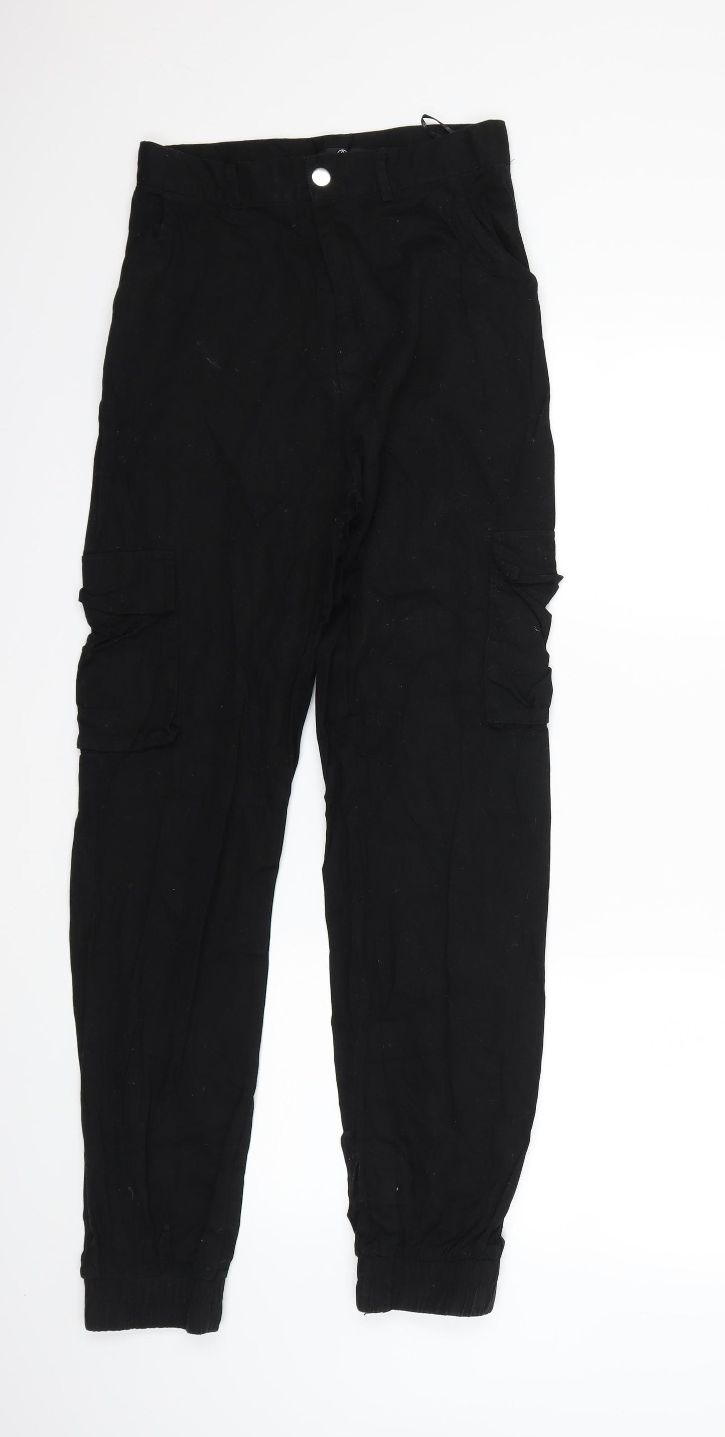 Missguided Womens Black   Cargo Trousers Size 10 L30 in