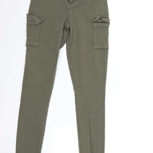 Dorothy Perkins Womens Green  Denim Skinny Jeans Size 8 L26 in