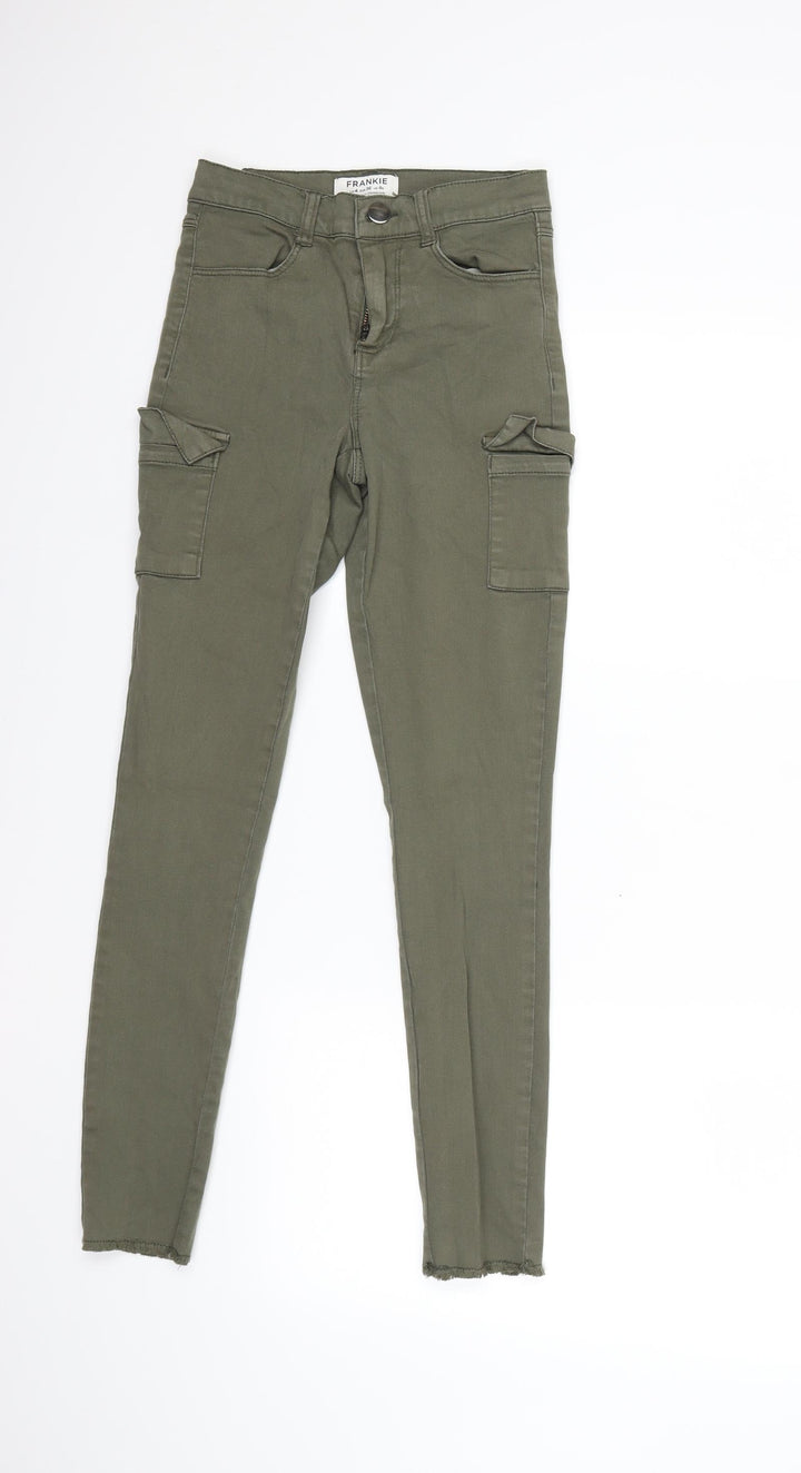 Dorothy Perkins Womens Green Denim Skinny Jeans Size 8 L26 in