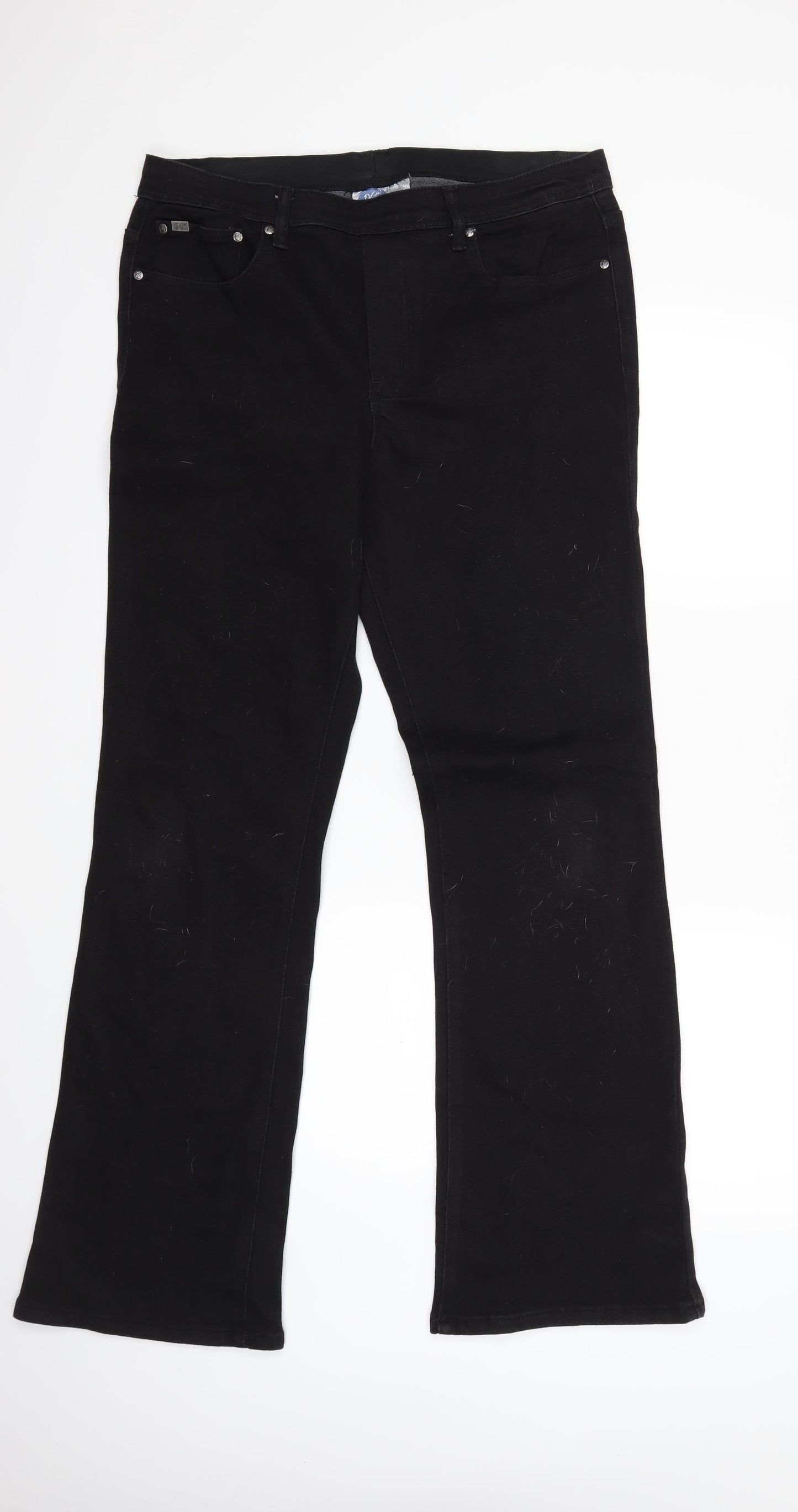 DG2 Womens Black  Denim Flared Jeans Size 38 in L31 in