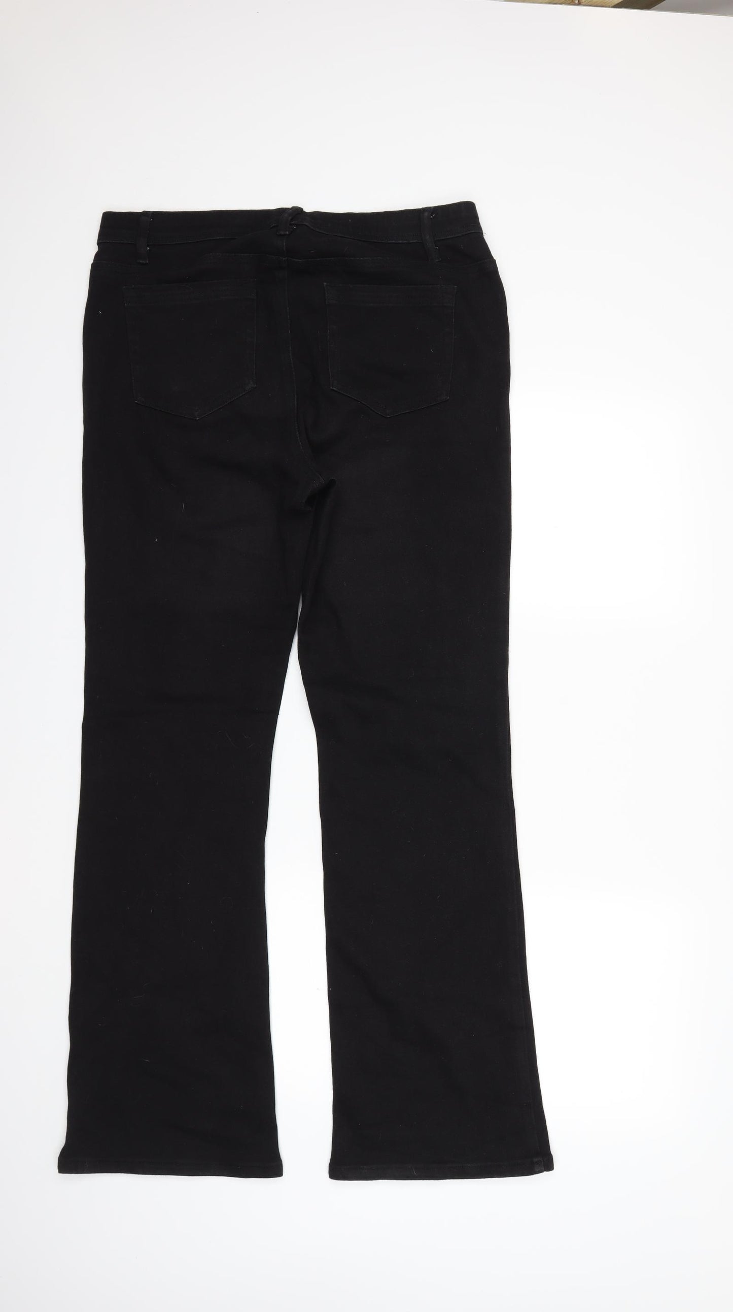 DG2 Womens Black  Denim Flared Jeans Size 38 in L31 in