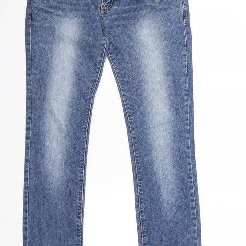 cherri Womens Blue  Denim Straight Jeans Size L L27 in