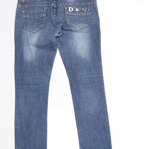 cherri Womens Blue  Denim Straight Jeans Size L L27 in