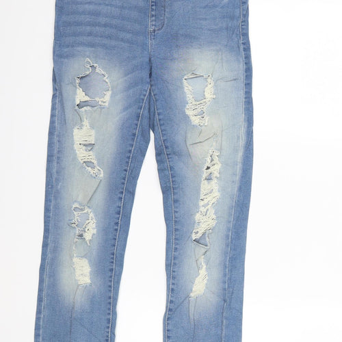Janina Womens Blue  Denim Skinny Jeans Size 6 L27 in