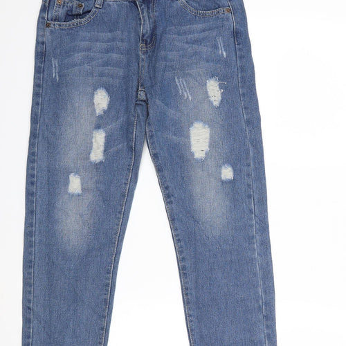 Preworn Womens Blue  Denim Cropped Jeans Size 28 in L22 in