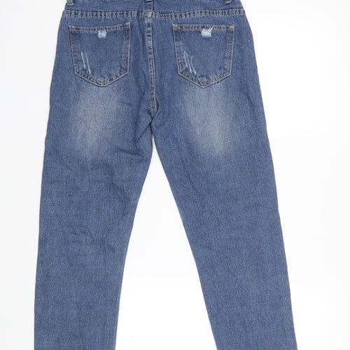 Preworn Womens Blue  Denim Cropped Jeans Size 28 in L22 in