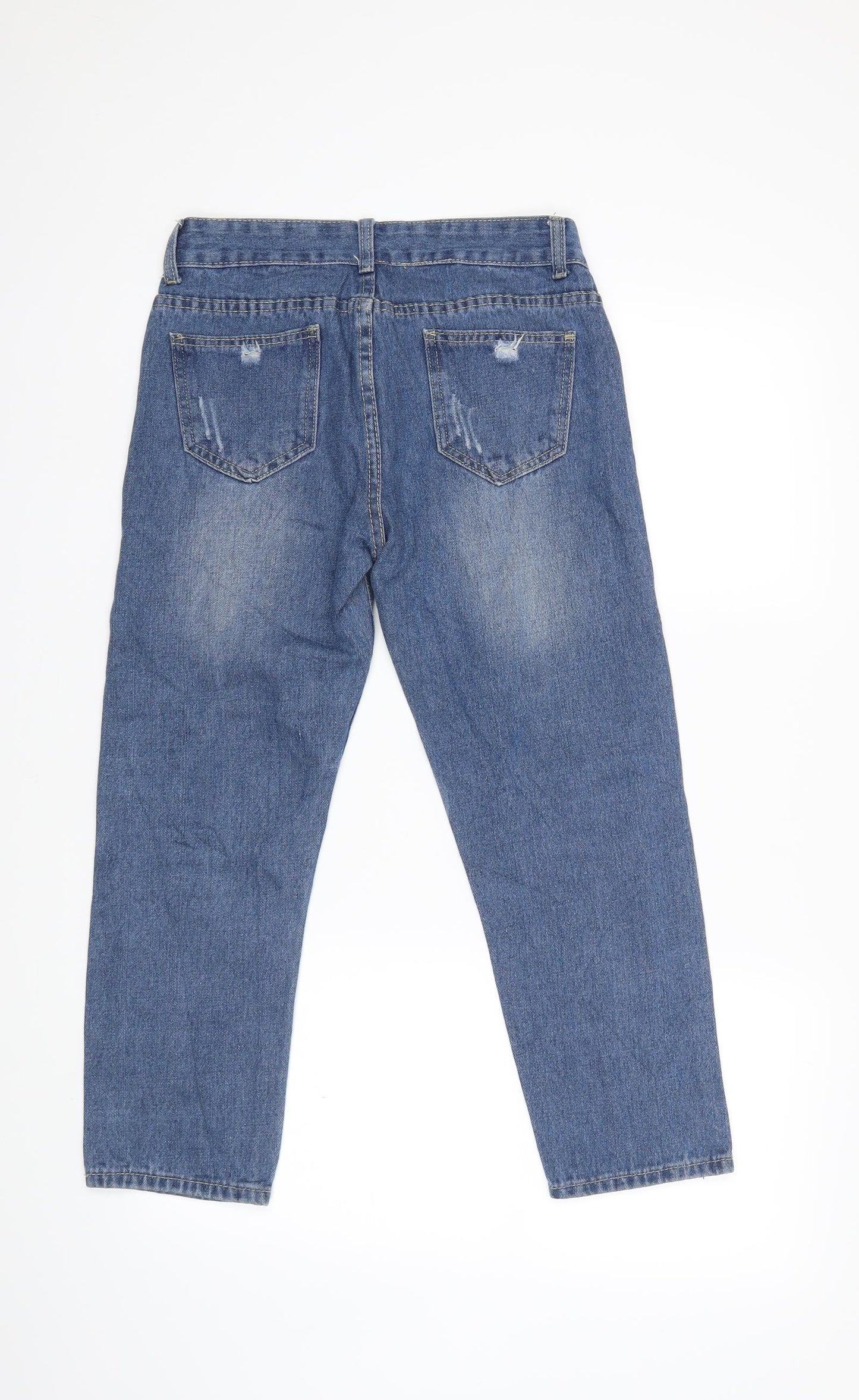 Preworn Womens Blue  Denim Cropped Jeans Size 28 in L22 in