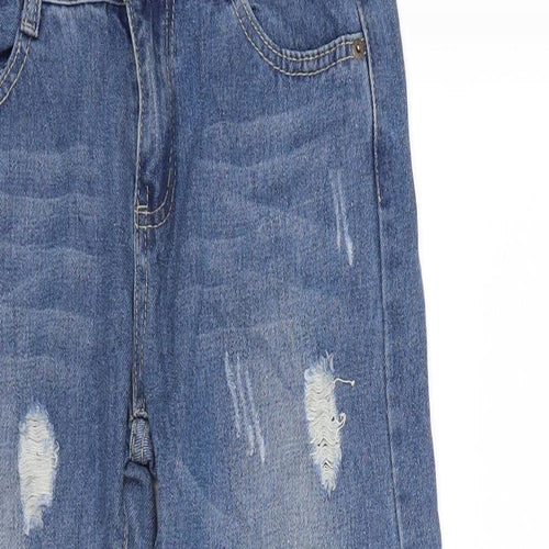 Preworn Womens Blue  Denim Cropped Jeans Size 28 in L22 in