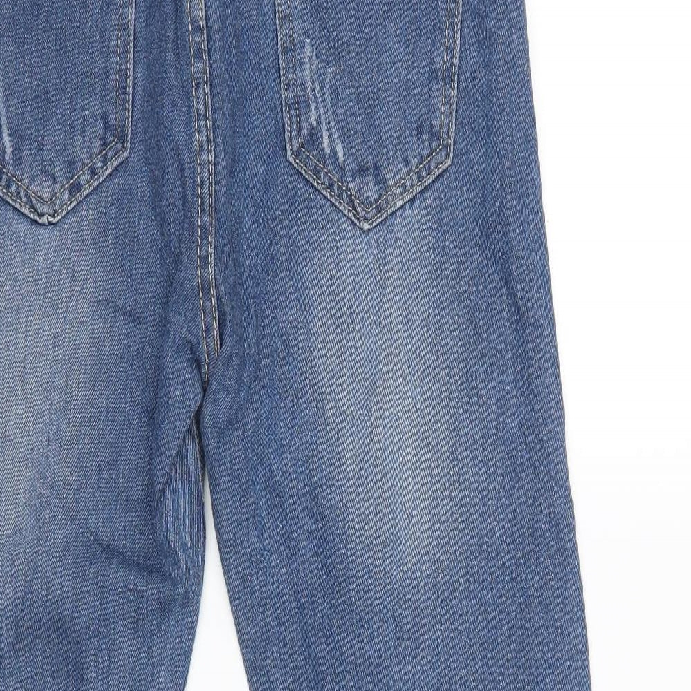 Preworn Womens Blue  Denim Cropped Jeans Size 28 in L22 in