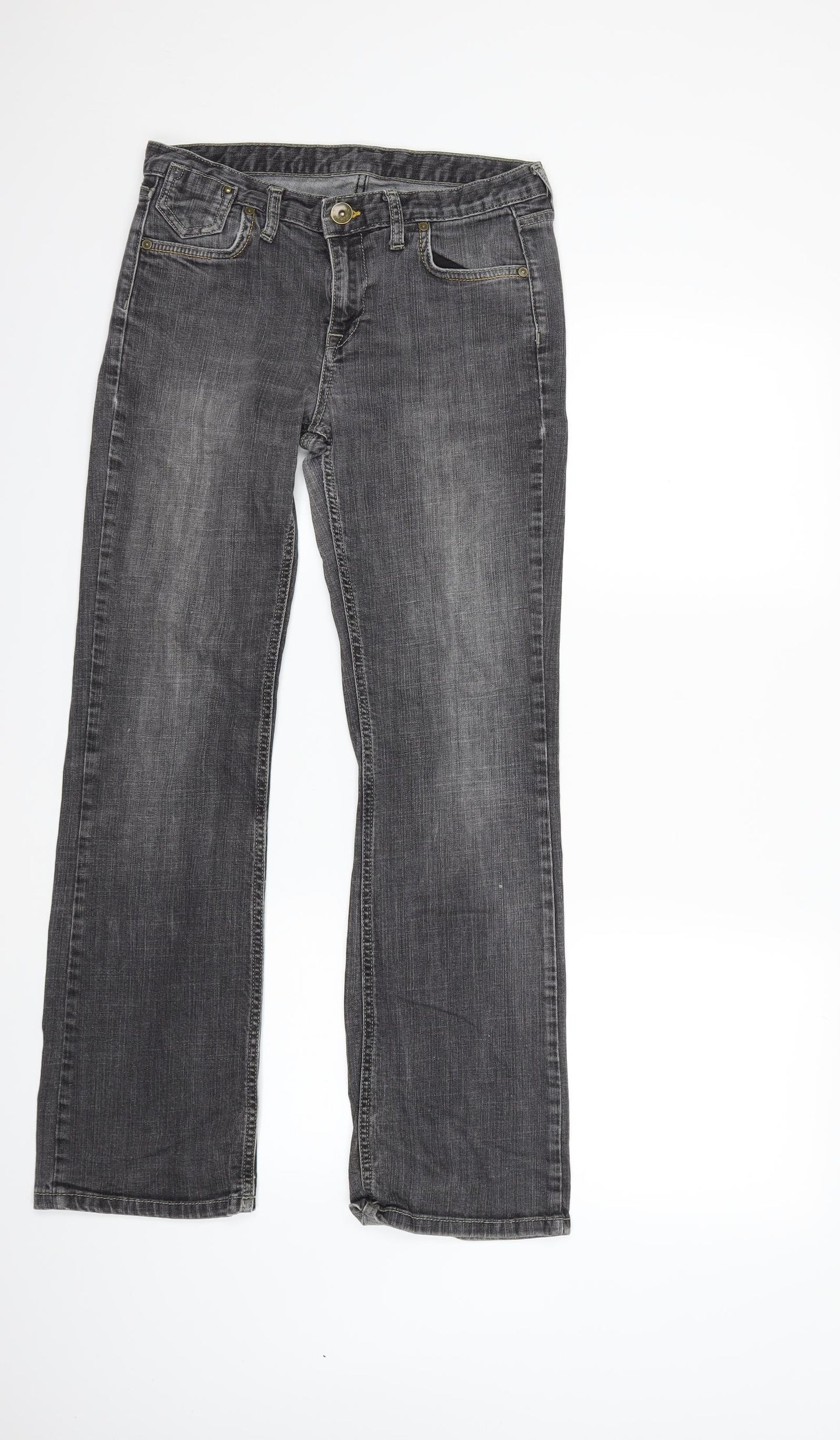 Marks and Spencer Womens Grey  Denim Bootcut Jeans Size 12 L29 in