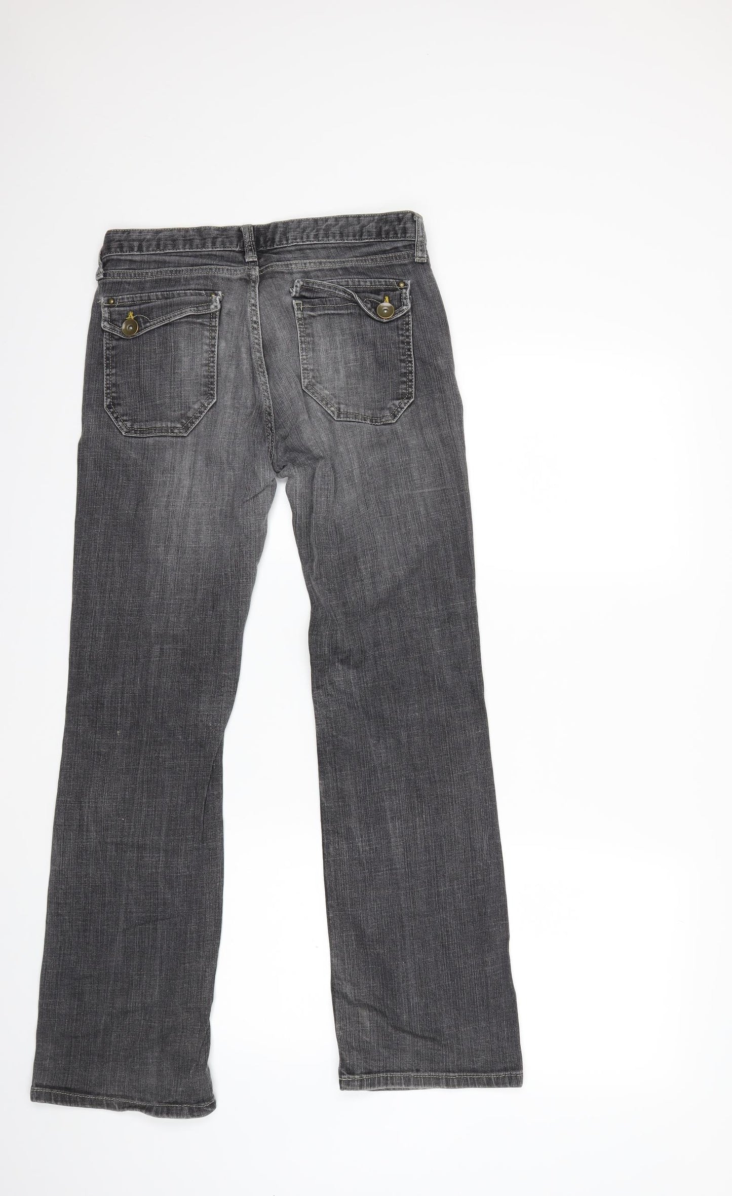 Marks and Spencer Womens Grey  Denim Bootcut Jeans Size 12 L29 in