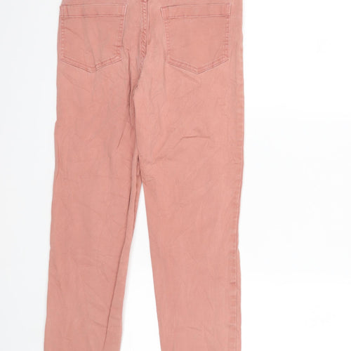 F&F Womens Pink  Denim Skinny Jeans Size 6 L25 in