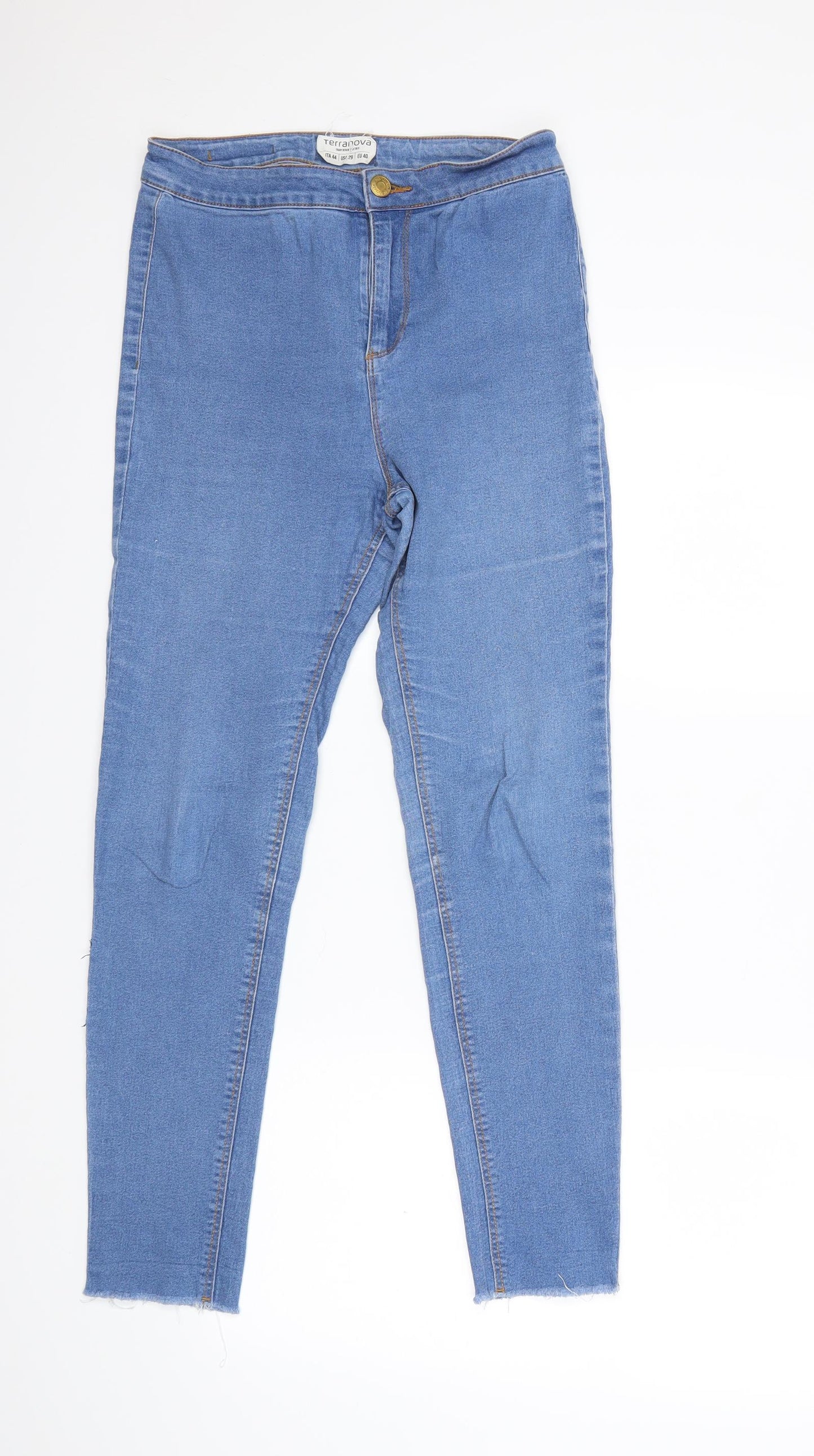 Terronova Womens Blue  Denim Skinny Jeans Size 12 L26 in