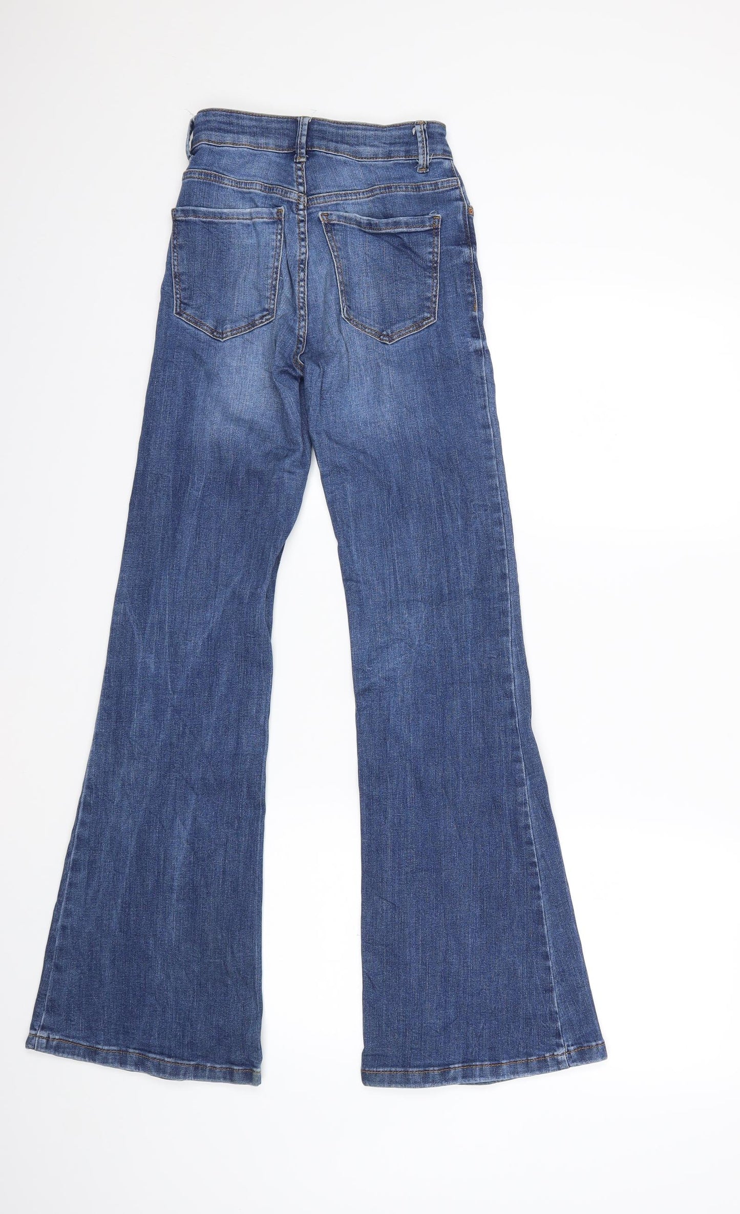 Bershka Womens Blue  Denim Flared Jeans Size 4 L30 in