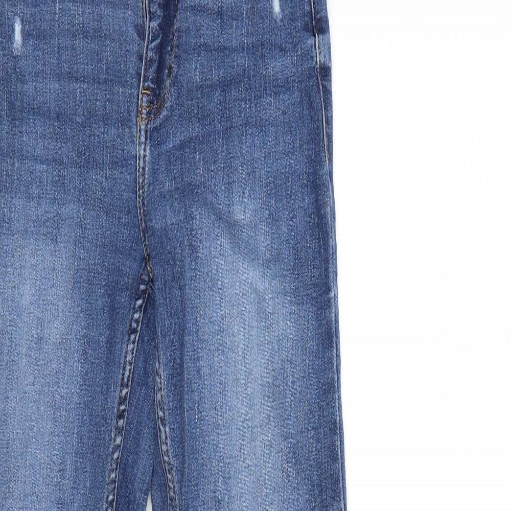 Bershka Womens Blue  Denim Flared Jeans Size 4 L30 in