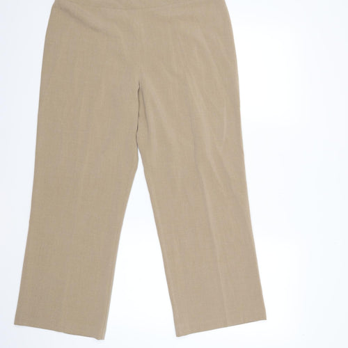Stockshop Womens Beige   Trousers  Size 14 L26 in