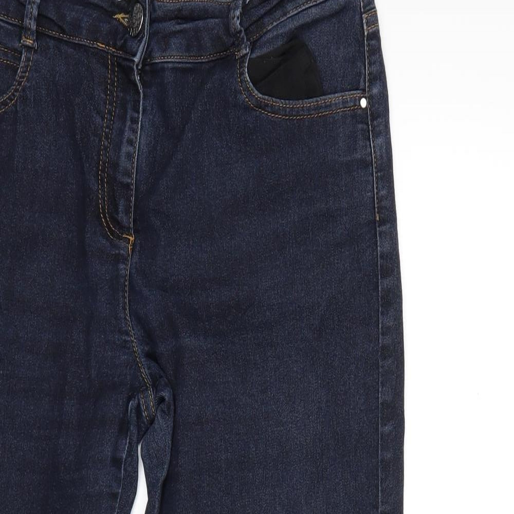 Wallis Womens Blue  Denim Straight Jeans Size 12 L25 in