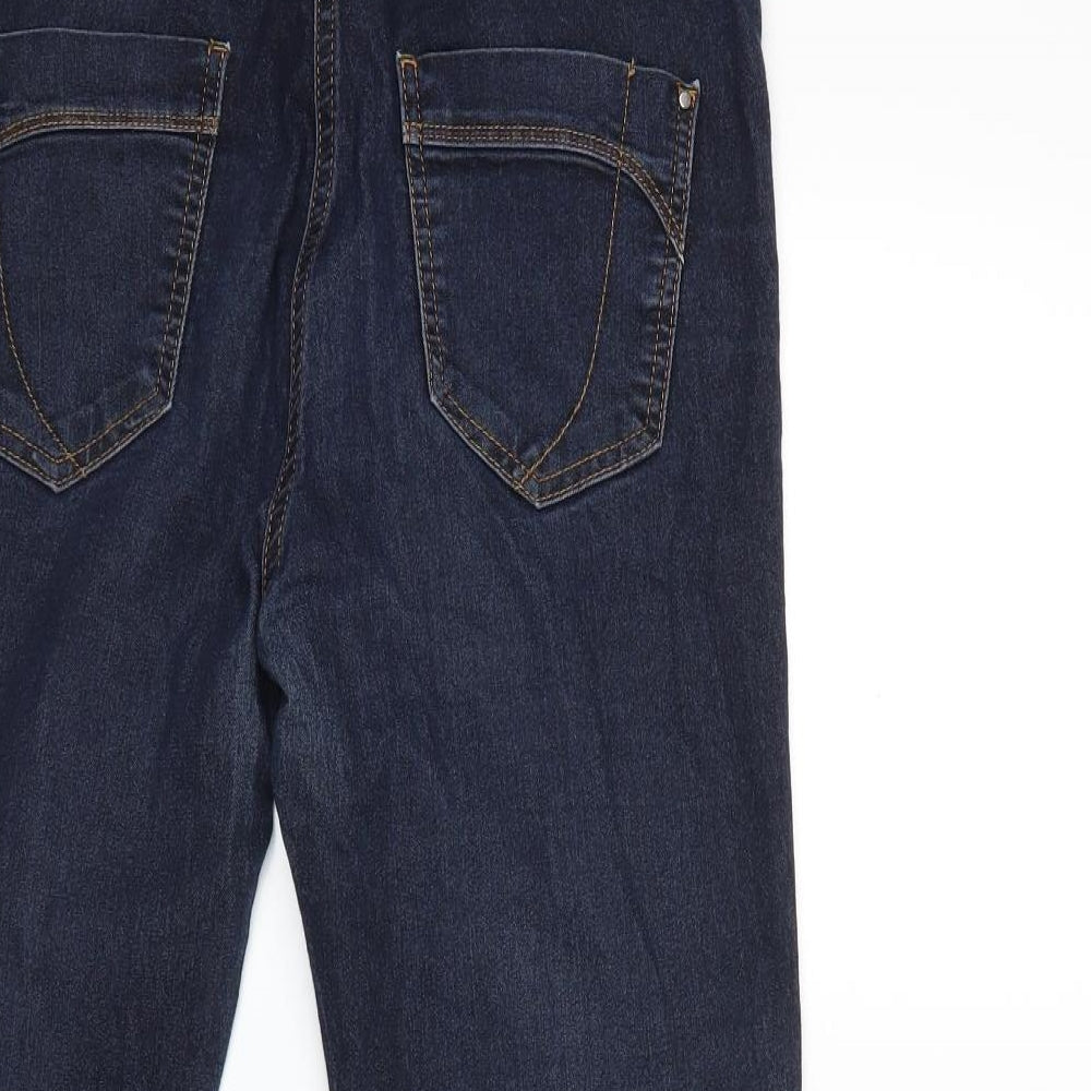 Wallis Womens Blue  Denim Straight Jeans Size 12 L25 in