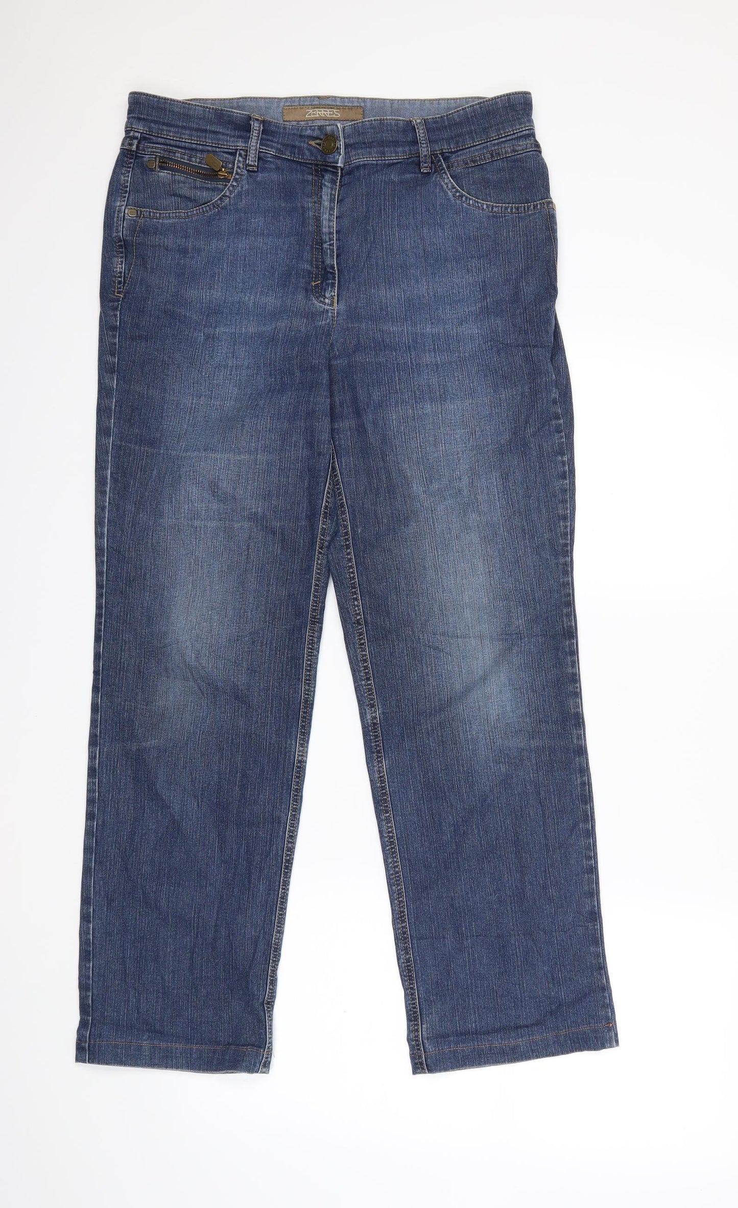 ZERRES Womens Blue  Denim Straight Jeans Size 16 L28 in