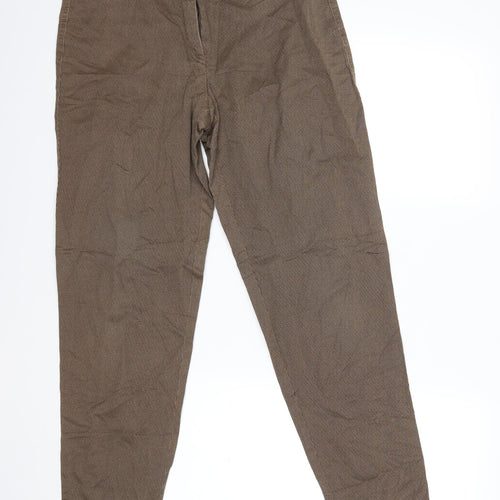 ZERRES Womens Brown Houndstooth  Trousers  Size 14 L29 in