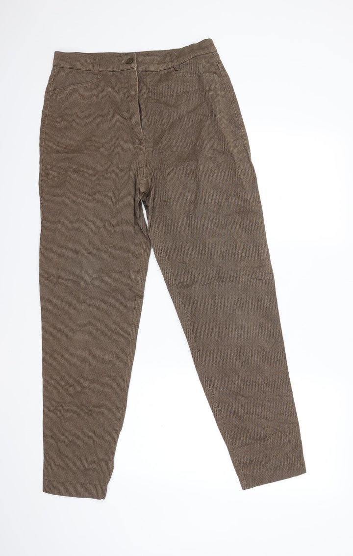 ZERRES Womens Brown Houndstooth  Trousers  Size 14 L29 in