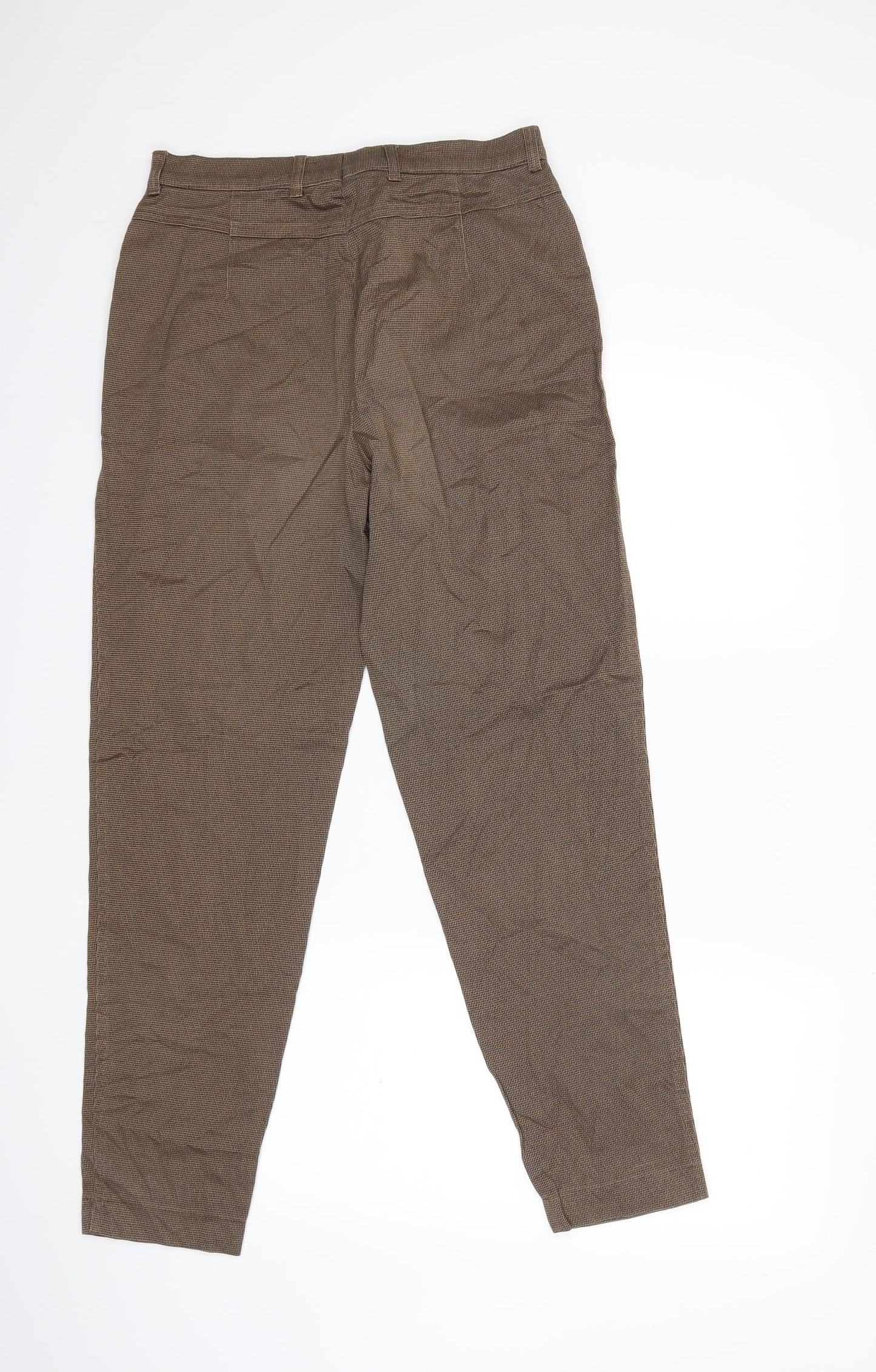 ZERRES Womens Brown Houndstooth  Trousers  Size 14 L29 in
