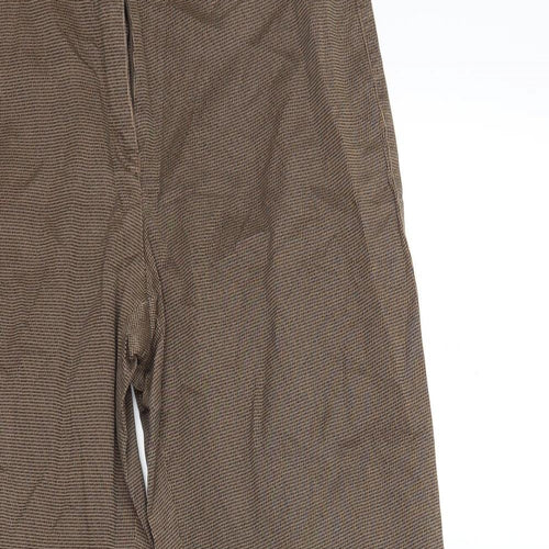 ZERRES Womens Brown Houndstooth  Trousers  Size 14 L29 in