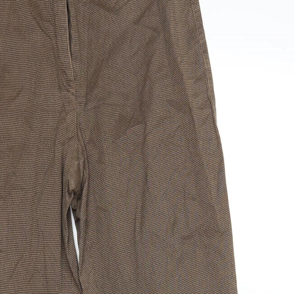 ZERRES Womens Brown Houndstooth  Trousers  Size 14 L29 in