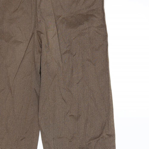 ZERRES Womens Brown Houndstooth  Trousers  Size 14 L29 in
