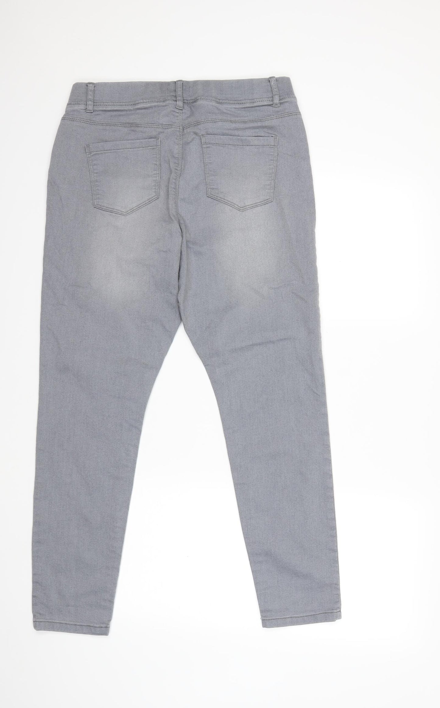 PEP&CO Womens Grey  Denim Jegging Jeans Size 14 L29 in