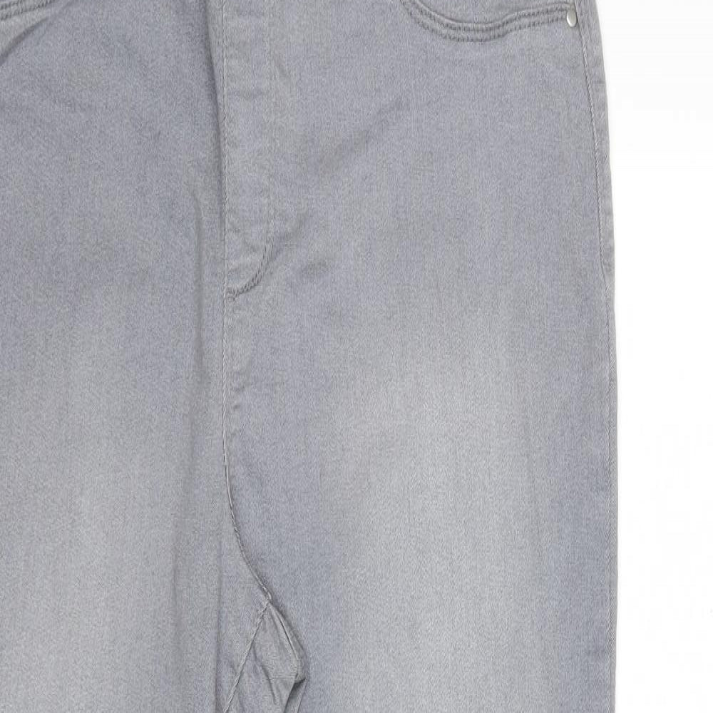 PEP&CO Womens Grey  Denim Jegging Jeans Size 14 L29 in