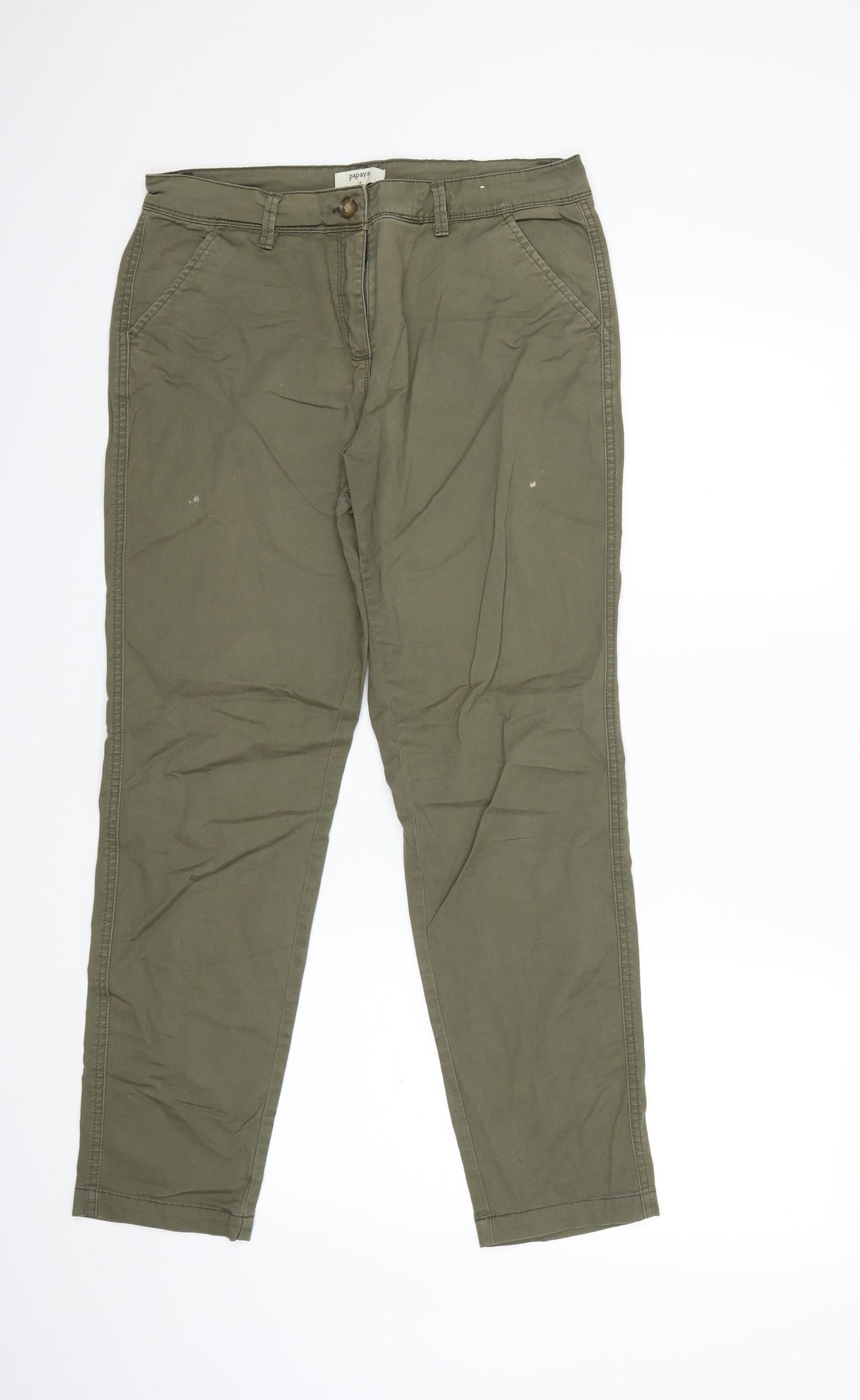 Papaya Womens Green   Trousers  Size 12 L26 in