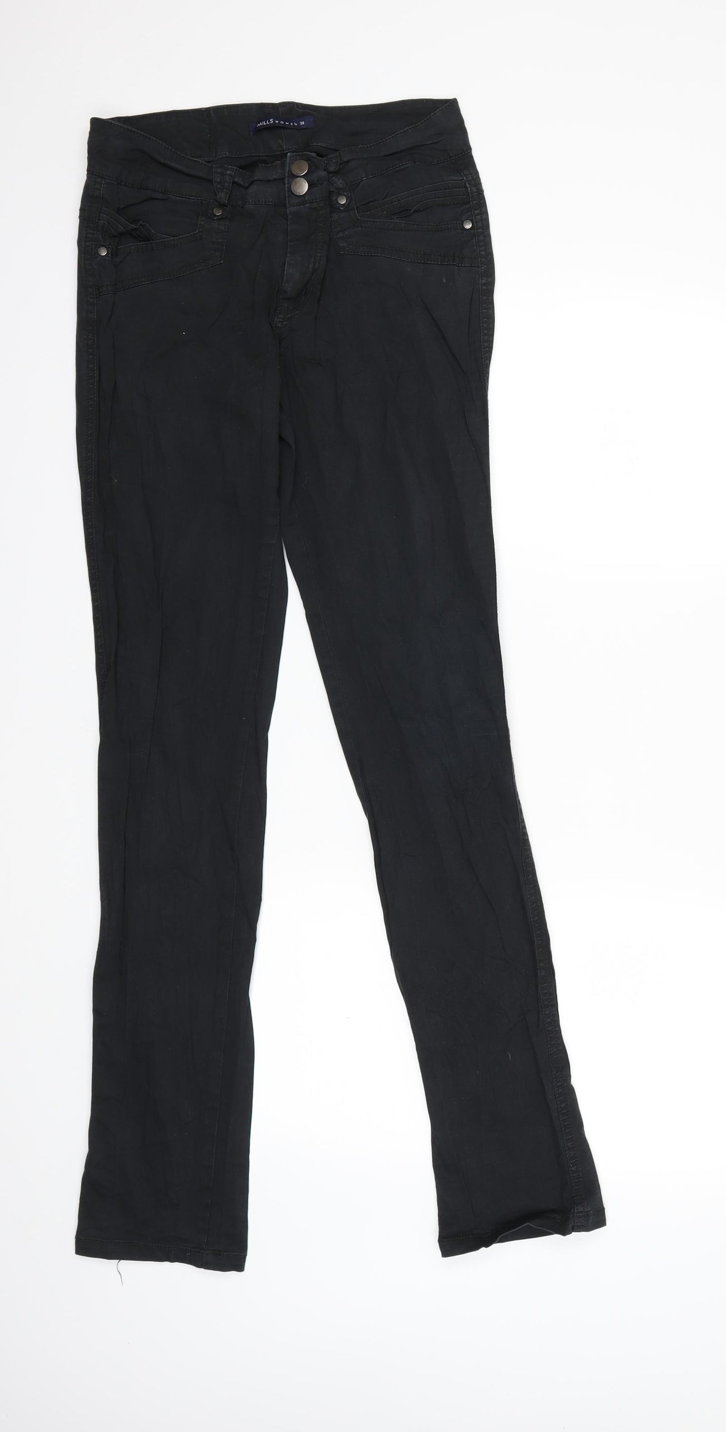 Mills Womens Black   Cargo Trousers Size 10 L33 in