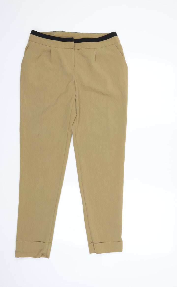 New Look Womens Brown Trousers Size 12 L30 in