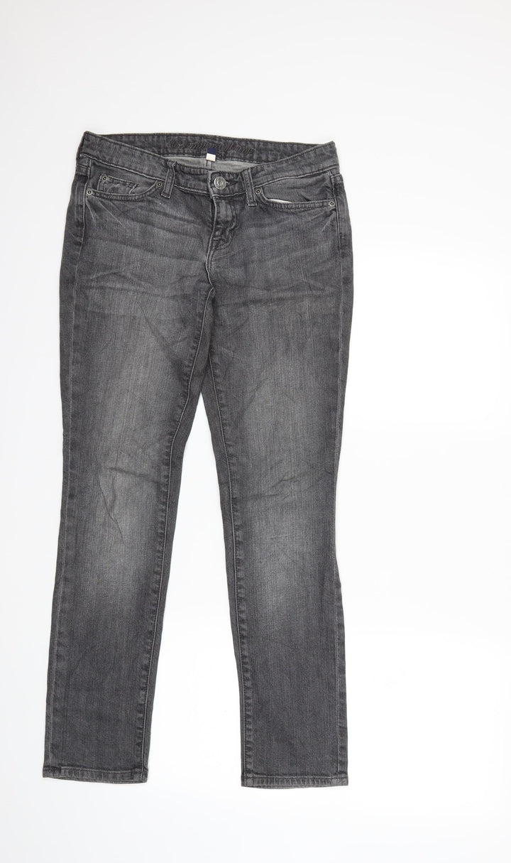 Preworn Womens Grey Denim Skinny Jeans Size 8 L29 in