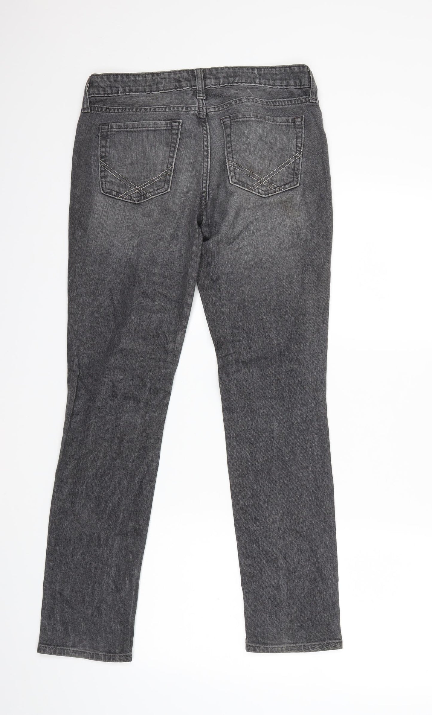 Preworn Womens Grey  Denim Skinny Jeans Size 8 L29 in