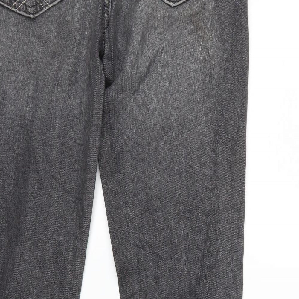 Preworn Womens Grey  Denim Skinny Jeans Size 8 L29 in