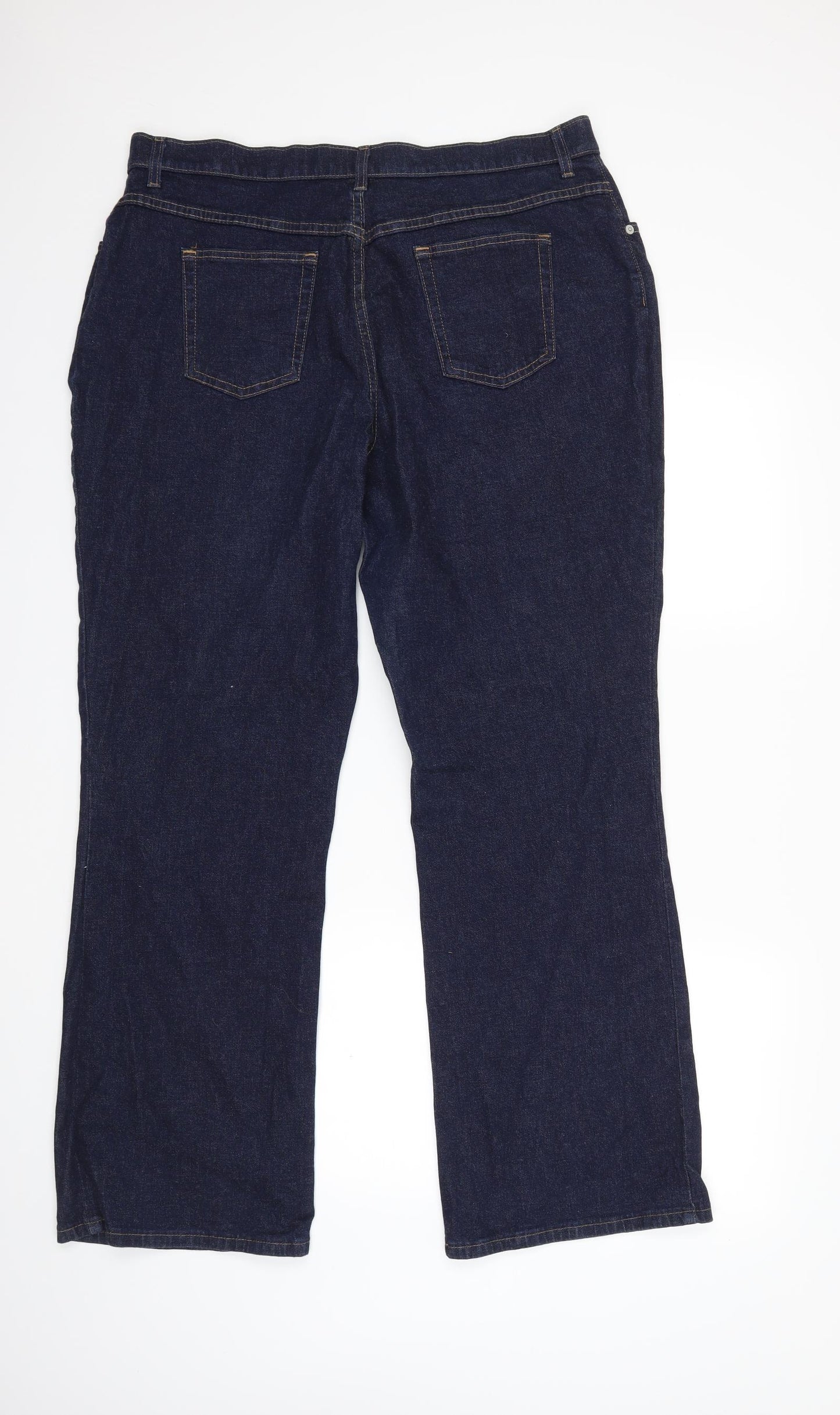 Marks and Spencer Womens Blue  Denim Flared Jeans Size 20 L30 in