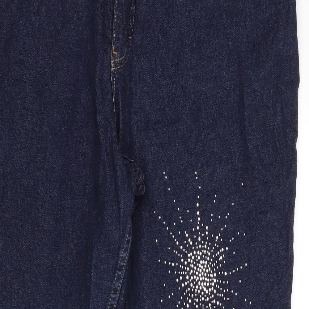 Marks and Spencer Womens Blue  Denim Flared Jeans Size 20 L30 in