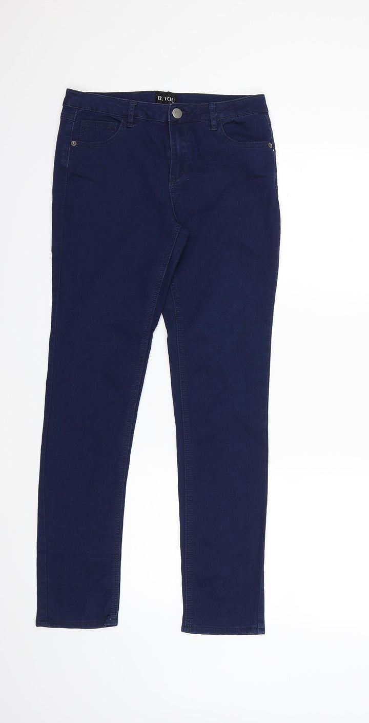 B.YOU Womens Blue  Denim Skinny Jeans Size 8 L28 in
