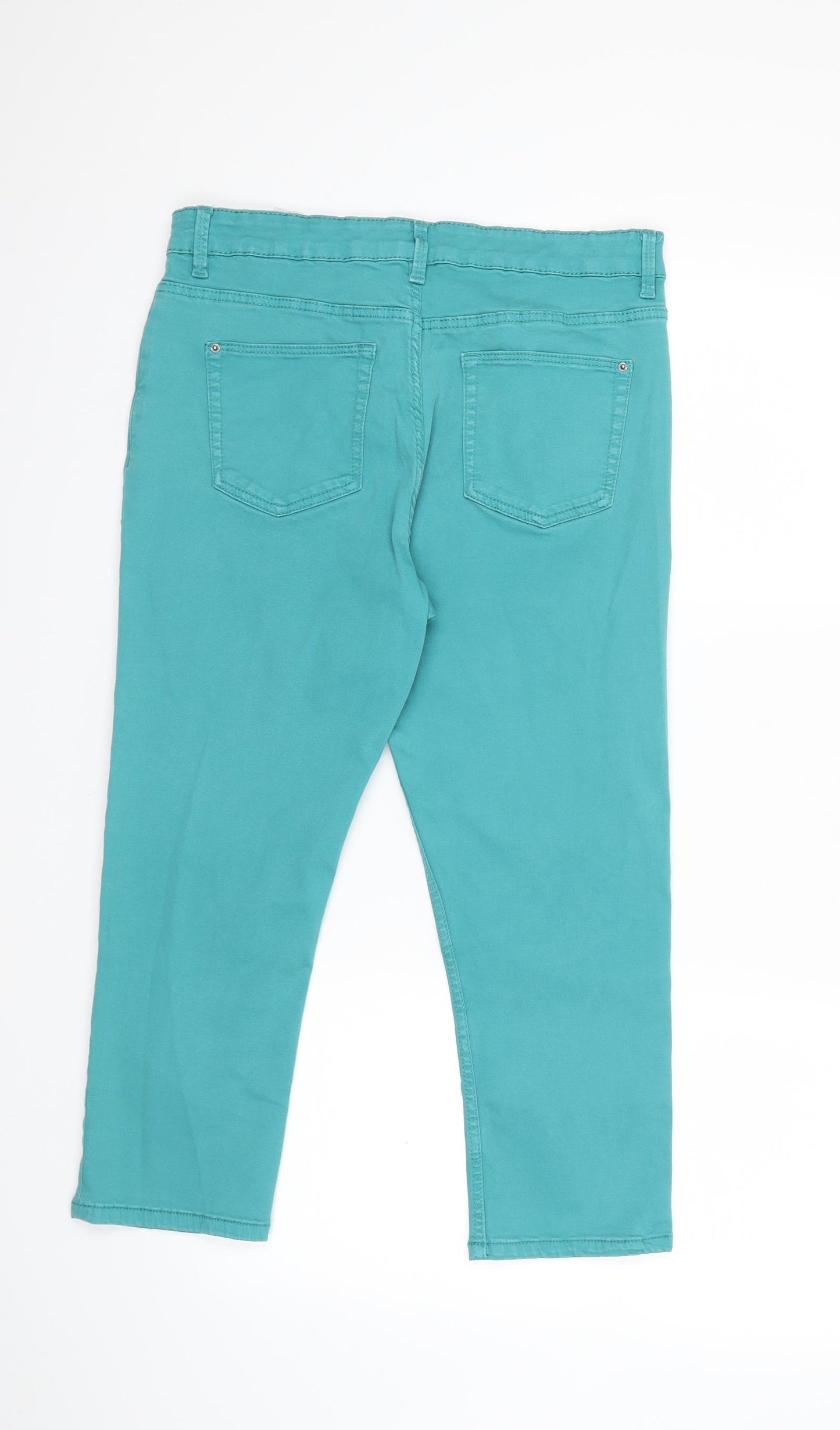 Marks and Spencer Womens Blue  Denim Cropped Jeans Size 14 L22 in