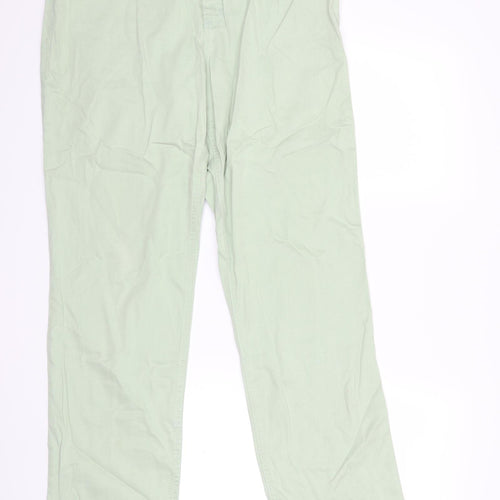 Marks and Spencer Womens Green  Denim Tapered Jeans Size 16 L32 in